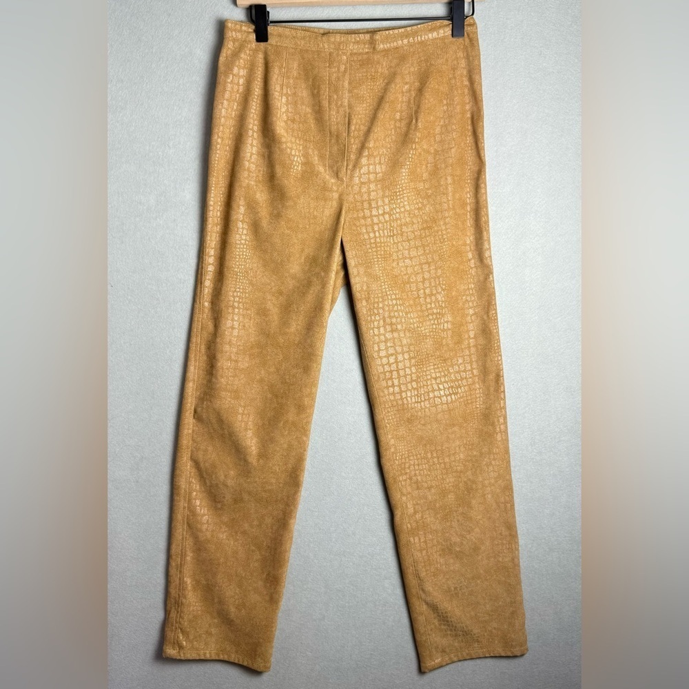 Renfrew Vintage Womens Slacks Jacquard Sheen Printed Animal Print Made in USA 6